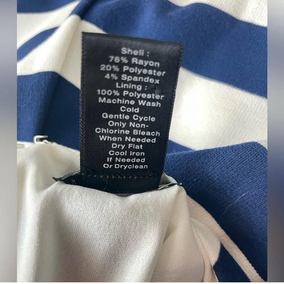Ann Taylor blue & white striped dress. - Picture 5 of 5